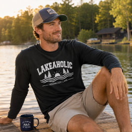 Grappig Lakeaholic Deerwood Lake Klassiek Merenlev Tri-Blend Shirt