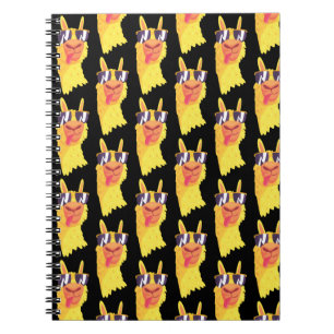  Grappig Lama Gezicht Met Bril Patroon  Notitieboek