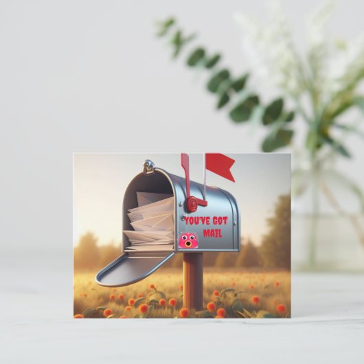 Grappig - Land Mailbox Je hebt Mail - Briefkaart (Staand voorkant)