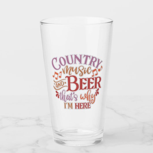 Grappig land muziek en muziek glas (Voorkant)