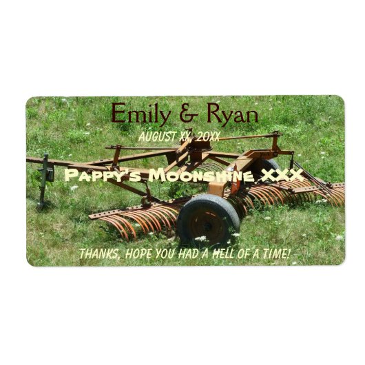 Grappig, Land Western, Bier / Wijn Etiket (Voorkant)