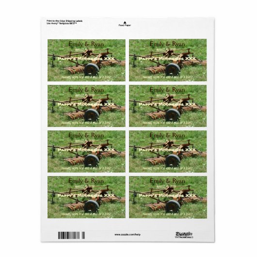 Grappig, Land Western, Bier / Wijn Etiket (Full Sheet)