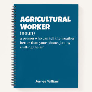 Grappig Landbouwarbeidersgeschenk Notitieboek