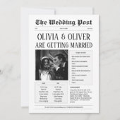 Grappig lang verhaal kort huwelijk save the date (Voorkant)