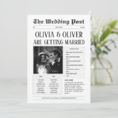 Grappig lange verhaal korte bruiloft  save the date (Staand voorkant)