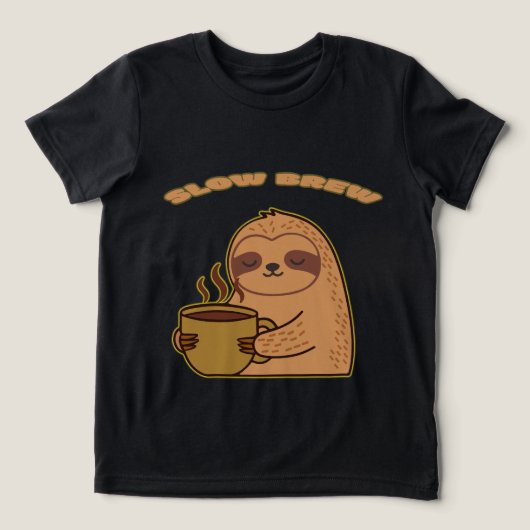 Grappig Langzaam Getrokken Luiaard T-shirt (Design voorkant)
