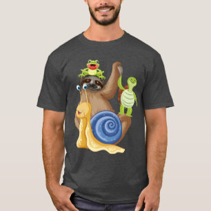 grappig langzaam Jungle Dier team vriend T-shirt