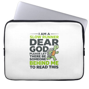 Grappig Langzaam Lopende Schildpad Citaat Vintage  Laptop Sleeve