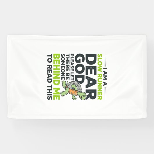 Grappig Langzaam Lopende Schildpad Citaat Vintage  Spandoek (Horizontaal)