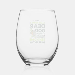 Grappig Langzaam Lopende Schildpad Citaat Vintage Wijnglas Zonder Voet