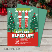 Grappig laten krijgen elfed omhoog Kerstmis partij Flyer