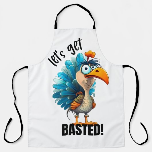 Grappig Laten we Basted Schort (Voorkant)