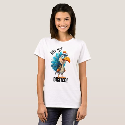 Grappig Laten we Basted T-shirt (Voorkant volledig)