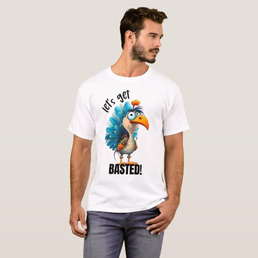 Grappig Laten we Basted T-shirt (Voorkant volledig)