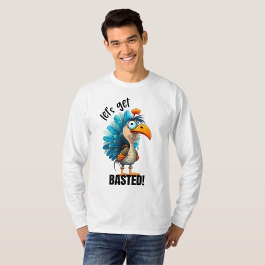 Grappig Laten we Basted T-shirt (Voorkant volledig)