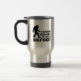Grappig Laten we Bigfoot Cadeau Zoeken Reisbeker