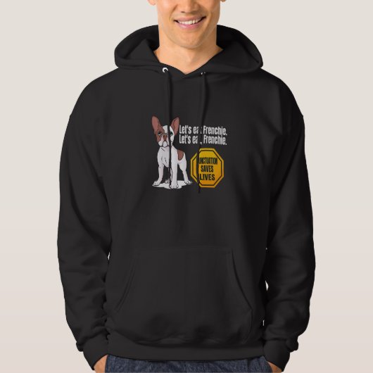Grappig laten we eten frechie interpunctie redt le hoodie (Voorkant)