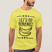 Grappig Laten we gaan Bananas Distressed Grunge T-shirt (Voorkant)