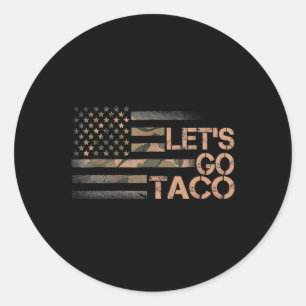 Grappig, laten we gaan Taco 3 Ronde Sticker