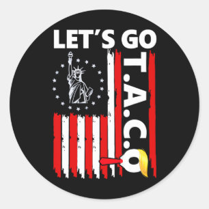 Grappig, laten we gaan Taco 50 Ronde Sticker