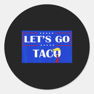 Grappig Laten we gaan Taco 54 Ronde Sticker