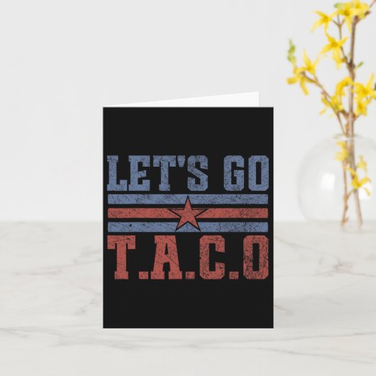 Grappig Laten we gaan Taco 58 Kaart (Gele Bloem)