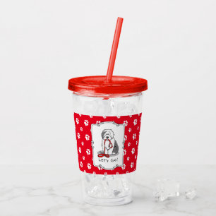 Grappig, laten we gaan! Walk Old English Sheepdog Acryl Drinkbeker