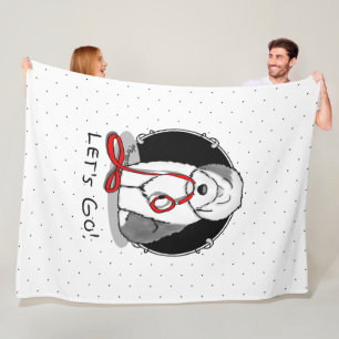 Grappig, laten we gaan! Walk Old English Sheepdog  Fleece Deken