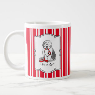 Grappig, laten we gaan! Walk Old English Sheepdog Grote Koffiekop