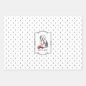 Grappig, laten we gaan! Walk Old English Sheepdog  Inpakpapier Vel (Voorkant 3)