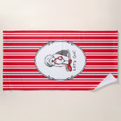 Grappig, laten we gaan! Walk Old English Sheepdog Strandlaken (Voorkant)