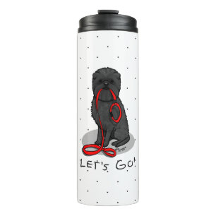 Grappig Laten we gaan! Wandelende Affenpinscher (Z Thermosbeker