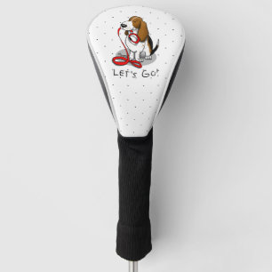 Grappig Laten we gaan! Wandelende Basset Hound (dr Golfheadcover