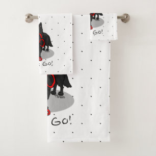Grappig Laten we gaan! Wandelende Belgische Herder Bad Handdoek