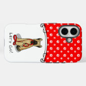 Grappig Laten we gaan! Wandelende Briard (cr roodb Case-Mate iPhone Case (Achterkant (horizontaal))