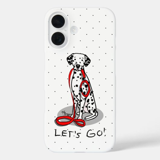 Grappig Laten we gaan! Wandelende Dalmatiër (zwart Case-Mate iPhone Case (Achterkant)