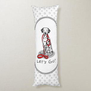 Grappig Laten we gaan! Wandelende Dalmatiër (zwart Lichaamskussen