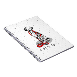 Grappig Laten we gaan! Wandelende Dalmatiër (zwart Notitieboek