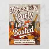 Grappig Laten we krijgen Basted Vriendschapsfeest Feestdagenkaart (Voorkant)