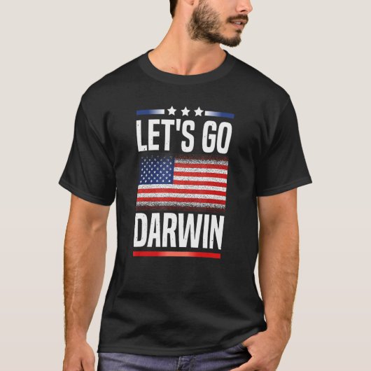 Grappig Laten we naar Darwin gaan T-shirt (Voorkant)