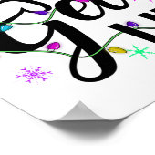 Grappig Laten we verlicht kerstverlichting Cadeaus Poster (Hoek)