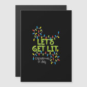 Grappig Laten we verlicht kerstverlichting krijgen (Voorkant / Achterkant)