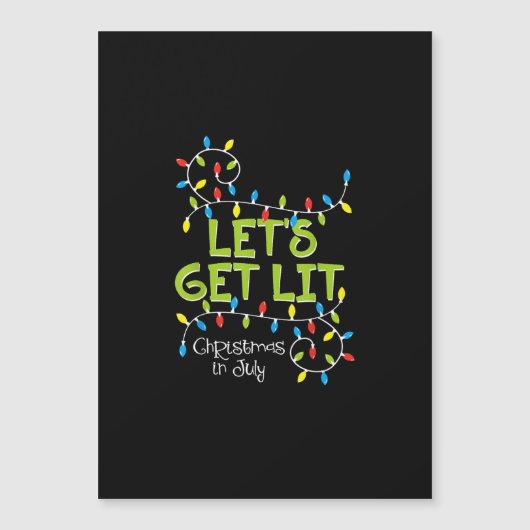 Grappig Laten we verlicht kerstverlichting krijgen (Voorkant)