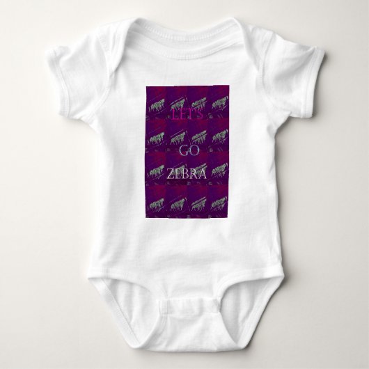 Grappig Laten we Zebra  Hakuna Matata motief Ontwe Romper (Voorkant)