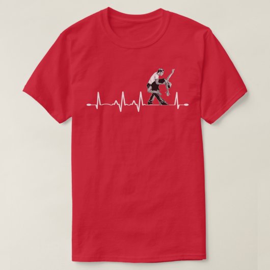 Grappig Latijnse Dance Heartbeat Design Ballroom D T-shirt (Design voorkant)