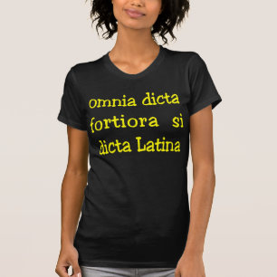 Grappig Latijnse zin, slogan voor donker T-shirt