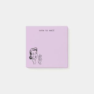 Grappig lavendel Paarse retro huisvrouw herinnerin Post-it® Notes
