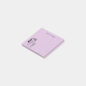 Grappig lavendel Paarse retro huisvrouw herinnerin Post-it® Notes (Schuin)