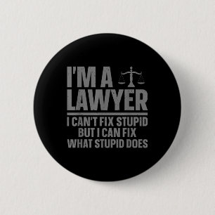 Grappig Lawyer Design voor Mannen Vrouwen Law Scho Ronde Button 5,7 Cm