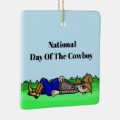Grappig Lazy Day of The Cowboy Ornament (Rechts)